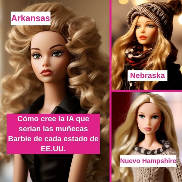 La inteligencia artificial crea una muñeca Barbie para cada estado